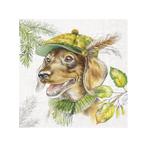 IHR - Lunch servet - Dachshund light grey, Verzenden, Nieuw