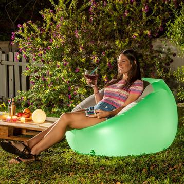 Sfeervol Chight Opblaasbare Fauteuil met RGB-Lampjes beschikbaar voor biedingen