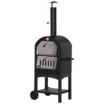 TRUUSK 2-in-1 Outdoor Pizzaoven Met Rollen Grilloven Met Bes, Tuin en Terras, Houtskoolbarbecues, Verzenden, Nieuw, TRUUSK