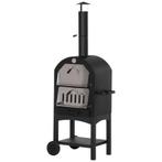 10% KORTING! - 2-in-1 Outdoor Pizzaoven Met Rollen Grilloven, Tuin en Terras, Houtskoolbarbecues, Verzenden, Nieuw, TRUUSK