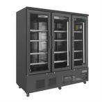 Polar 3 Deur Glazen Vriezer Zwart 1156L 196,3 x 183 x 76,4cm, Verzenden, Nieuw in verpakking