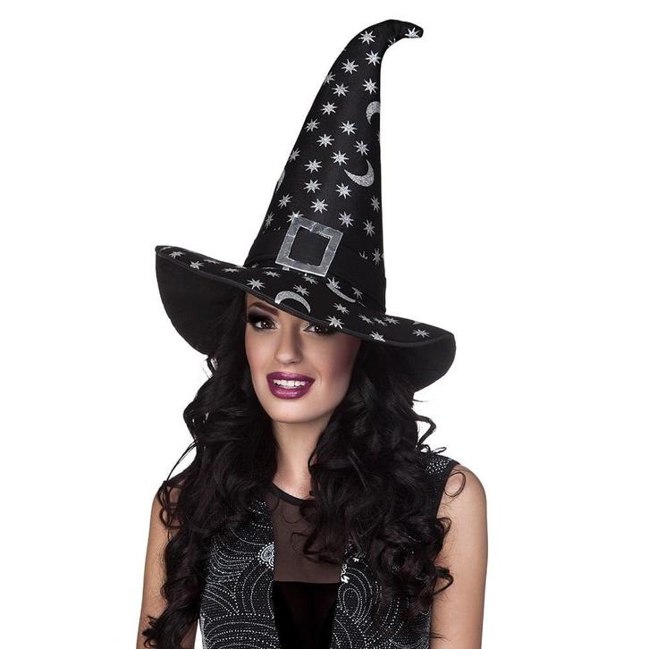 Heks hoed Asta zwart (maat: 57>61), Hobby en Vrije tijd, Feestartikelen, Nieuw, Verzenden
