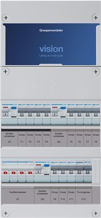 Groepenkast Hager VKG434L-F 11 groepen + fornuisgroep, Doe-het-zelf en Verbouw, Elektra en Kabels, Nieuw, Verzenden