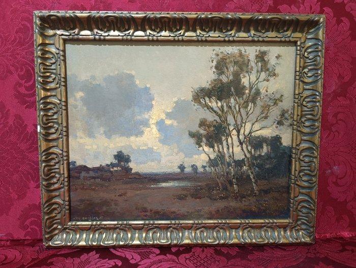 Jan Simon I Knikker (1889–1957) - Paesaggio impressionista -, Antiek en Kunst, Kunst | Schilderijen | Klassiek