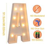 Grote LED Letter Lichtbox 91,5 cm Ballonvuldoos Feestdecorat, Verzenden, Nieuw