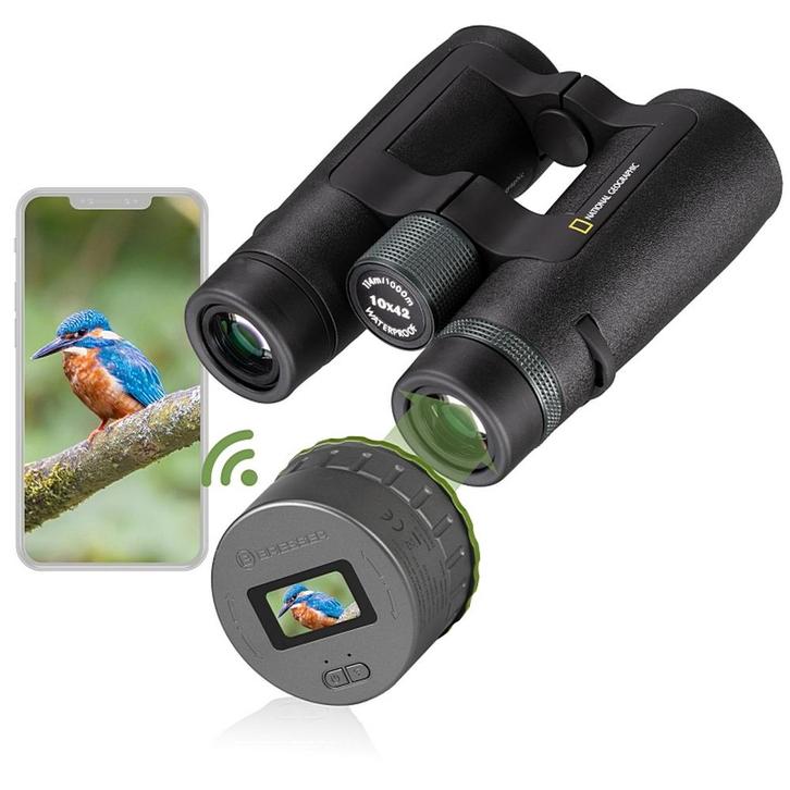 NG Verrekijker TrueView 10x42 met WiFi oculaircamera, Audio, Tv en Foto, Optische apparatuur | Verrekijkers, 8 tot 12x, Dakkant (recht)