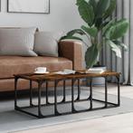 vidaXL Salontafel 100x50x35,5 cm bewerkt hout gerookt, Huis en Inrichting, Tafels | Salontafels, 100 tot 150 cm, Verzenden, Nieuw