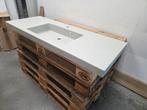 Wastafel 120 x 45,5 cm beton mat grijs – 1 kraangat, Ophalen of Verzenden, Nieuw, Bad