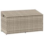vidaXL Tuinbox 110x50x58 cm poly rattan lichtgrijs, Verzenden, Nieuw