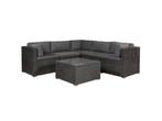 Veiling - Loungeset Nassau - Polyrotan - Zwart, Tuin en Terras, Nieuw