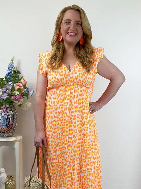 Jurk Neon Oranje, Kleding | Dames, Jurken, Verzenden