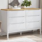 vidaXL Ladekast FLORO massief grenenhout wit, Kinderen en Baby's, Kinderkamer | Commodes en Kasten, Verzenden, Nieuw