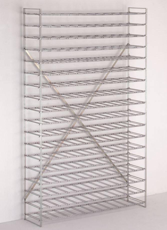 Wijnrek Verchroomd | 100 Flessen 100 x 30 x (H) 105cm, Zakelijke goederen, Horeca | Keukenapparatuur, Verzenden