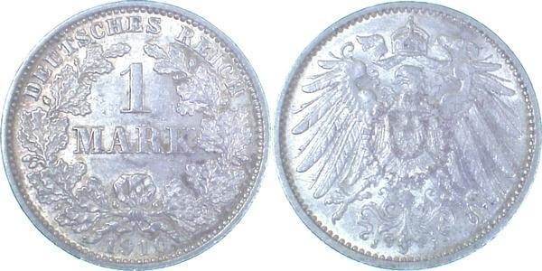 Duitsland 1 Mark 1910 J J 017 Kaiserreich zilver, Postzegels en Munten, Munten | Europa | Niet-Euromunten, Verzenden