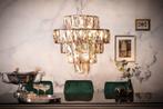 Extravagante kroonluchter CRYSTAL 50cm edelgrijs met glazen, Huis en Inrichting, Lampen | Hanglampen, Nieuw, Ophalen of Verzenden