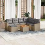 vidaXL 8-delige Loungeset met kussens poly rattan gemengd, Verzenden, Nieuw, Rotan, Loungeset