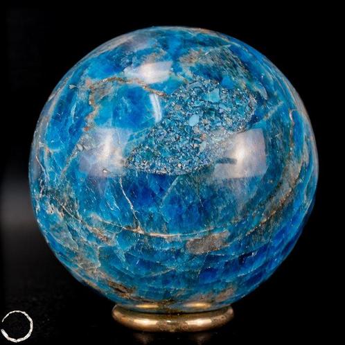 Natuurlijke Sprankelende Blauwe Apatiet Gebied- 442.33 g, Verzamelen, Mineralen en Fossielen