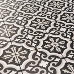 Keramische portugese vloertegels 20x20 zwart met wit en grij, Nieuw, Verzenden
