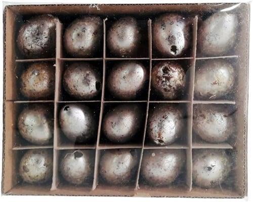 Kwarteleitjes zilverwash doos 60 stuks uitgeblazen voor, Hobby en Vrije tijd, Knutselen, Nieuw, Ophalen of Verzenden