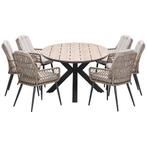 Garden Impressions Kalibo tuinset 7-delig natural - Tulli, Tuin en Terras, Tuinsets en Loungesets, Verzenden, Nieuw