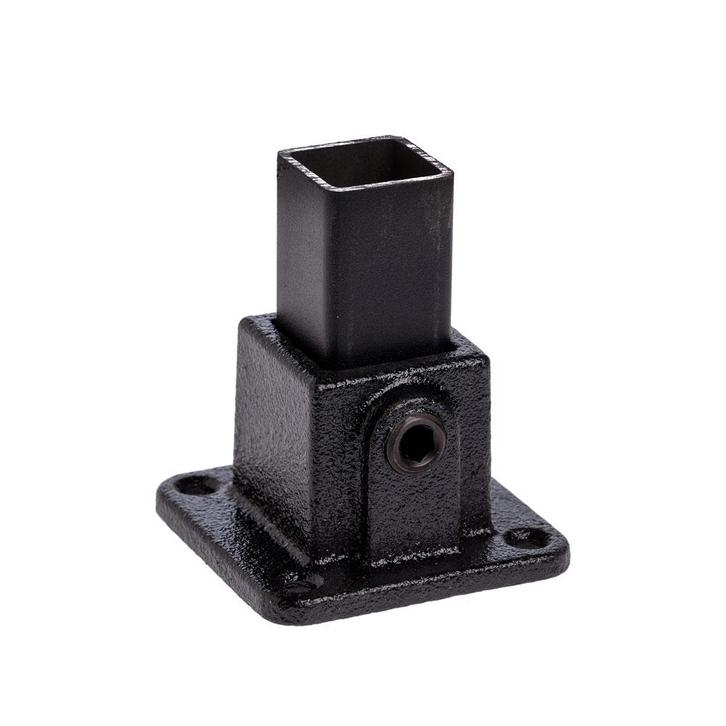 Zwarte Buiskoppeling | Voetplaat - Vierkant Zwart (40x40 mm), Doe-het-zelf en Verbouw, IJzerwaren en Bevestigingsmiddelen, Ophalen of Verzenden