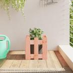 vidaXL Plantenbak met hekontwerp 30x30x30 cm massief, Verzenden, Minder dan 60 cm, Nieuw, Hout
