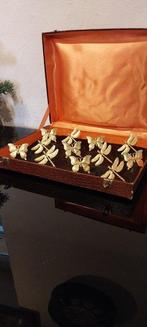 Servetring (12) - Vlinders en libellen - goudkleurige