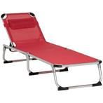 Ligstoel, Tuinligstoel, Aluminium Stoffen Ligstoel, Relaxlig
