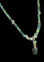 Oud-Romeins Groen Glas Kralenketting (Zonder Minimumprijs), Antiek en Kunst