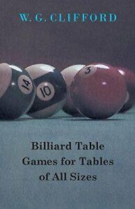 Billiard Table Games for Tables of All Sizes.by Clifford,, Boeken, Sportboeken, Zo goed als nieuw, Verzenden