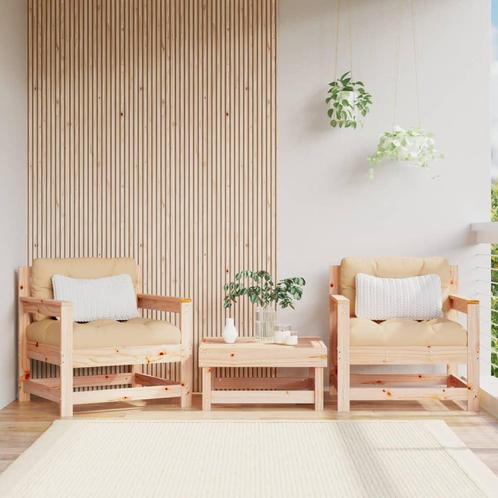 vidaXL Tuinstoelen 2 st massief grenenhout, Tuin en Terras, Tuinsets en Loungesets, Tuinset, Nieuw, Verzenden