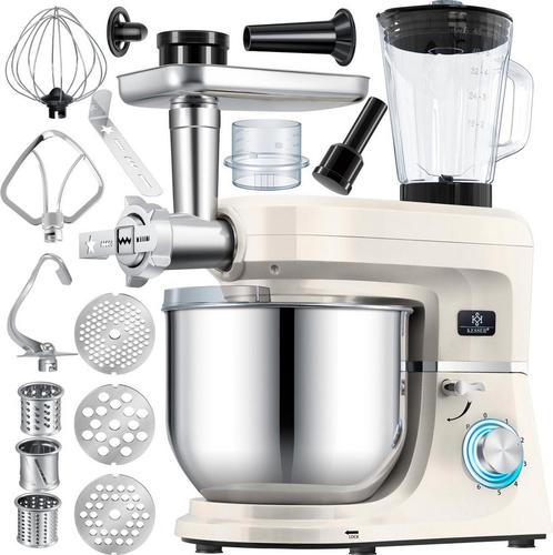 KESSER® 3-in-1 keukenmachine - Keukenrobot - 5,5L - Creme •, Huis en Inrichting, Overige Huis en Inrichting, Nieuw, Verzenden