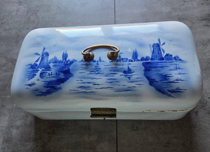 Container - Metaal, Emaille - Antieke brooddoos, Antiek en Kunst, Antiek | Keukenbenodigdheden