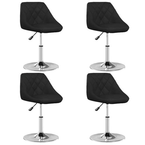 vidaXL Eetkamerstoelen 4 st kunstleer zwart, Huis en Inrichting, Stoelen, Zwart, Nieuw, Verzenden