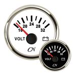 CN voltmeter 24V met Chromen ring Wit of Zwart-Wit, Watersport en Boten, Bootonderdelen, Ophalen of Verzenden, Nieuw
