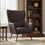 Leren fauteuil Flair - Toledo Espresso, Nieuw, Ophalen of Verzenden, 75 tot 100 cm, Leer