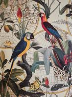 Katoenen stof met tropicale verkenning print – Kaarten,