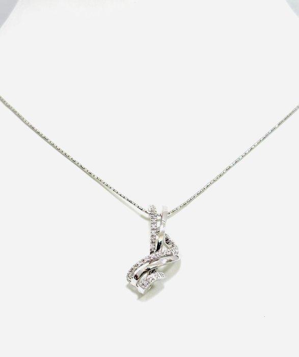 Recarlo - Ketting met hanger - 18 karaat Witgoud - 0.29ct., Sieraden, Tassen en Uiterlijk, Antieke sieraden