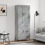 vidaXL buffetkast 69,5x34x180 cm bewerkt hout betongrijs, Minder dan 50 cm, Verzenden, Nieuw, Minder dan 100 cm