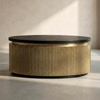 *WOONWINKEL* Gouden Salontafel Rond, Huis en Inrichting, Tafels | Salontafels, Verzenden, Nieuw