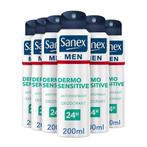 6x Sanex Deodorant Spray Men Sensitive 200 ml, Diversen, Nieuw, Verzenden