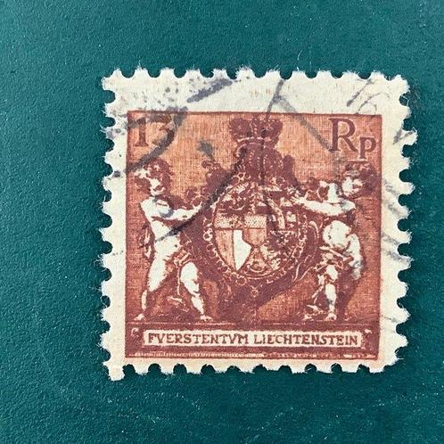 Liechtenstein 1921 - 13 Rp Wapen in zeldzame perforatie 9,5, Postzegels en Munten, Postzegels | Amerika