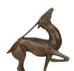 Beeldje - bronzen hert beeld - Brons, Marmer, Antiek en Kunst