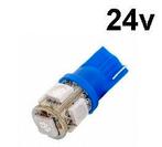 T10 - 24 volt - 5 LED - 5050 SMD - BLAUW, Ophalen of Verzenden, Nieuw