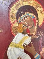 Icoon - Moeder Gods van Vladimir - Hout - Met de hand, Antiek en Kunst