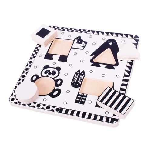Bigjigs Zwart-Wit Dieren Puzzel van €8,99 voor €6,29, Kinderen en Baby's, Speelgoed | Overig, Ophalen