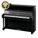 Yamaha U1 SH2 PE messing silent piano (zwart hoogglans), Nieuw