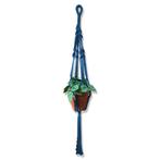 Plantenhanger Punky Blauw - Katoen - Macramé -, Ophalen of Verzenden, Nieuw