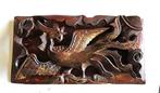 Een antiek Chinees houtsnijwerk paneel - Hout - China