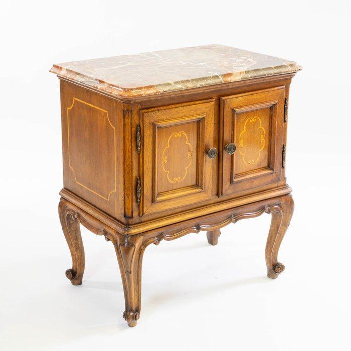 Kabinet - Walnoot, Buxushout - Italiaanse kast in Piemontese, Antiek en Kunst, Curiosa en Brocante